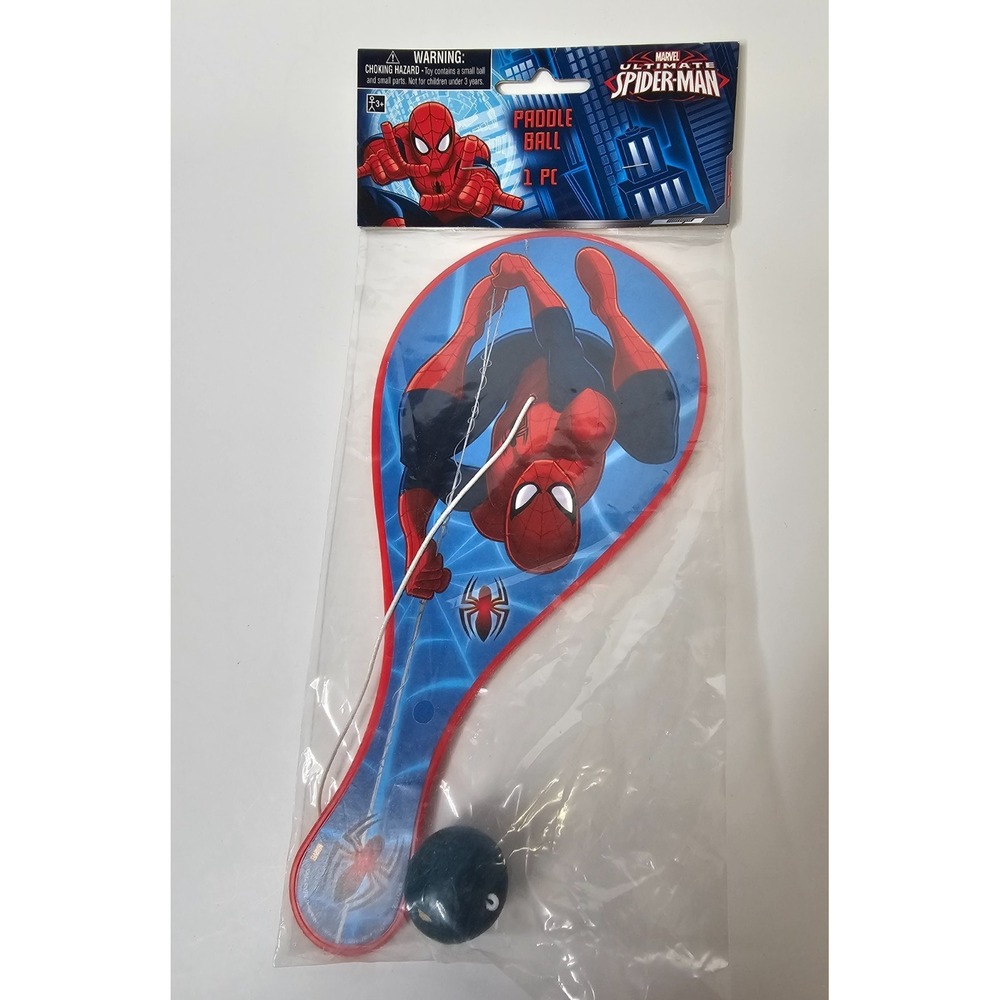 New in package Marvel Ultimate Spider-man paddle‎ ball toy